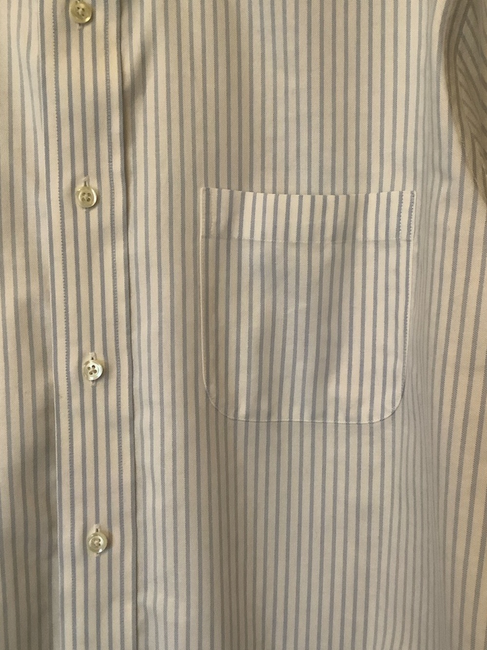 Brooks Brothers 16/32 White with Light Blue Pinstripe Dress Shirt - Picture 3 of 7